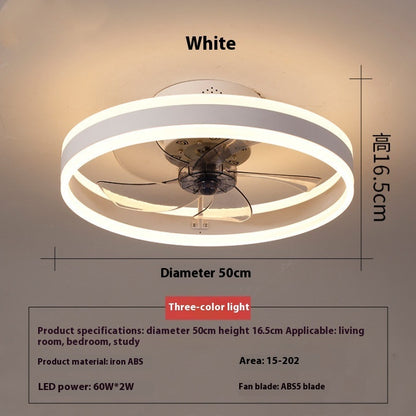 Bedroom Living Room Invisible LED Ceiling Ceiling Fan Lights