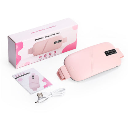 Compress Stomach Heating Pad Vibration Massage Stomach Heating Belt Waist Supporter