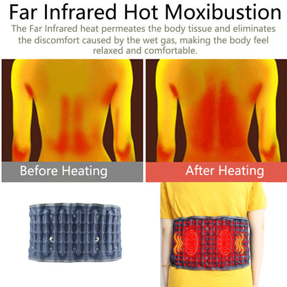 Electric Heating Massage Belt Care Slipped Discs Traction Vibration Inflatable Waist Supporter