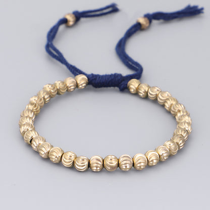 Hand-woven Creative Shaped Copper Beads Play Bracelet