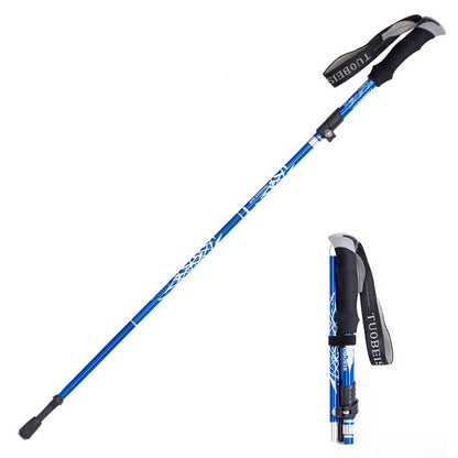 Aluminum Alloy Folding Retractable Outdoor Hiking Cane