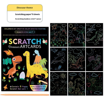 Diy Graffiti Supplies Suit Colorful Scraping Painting Paper