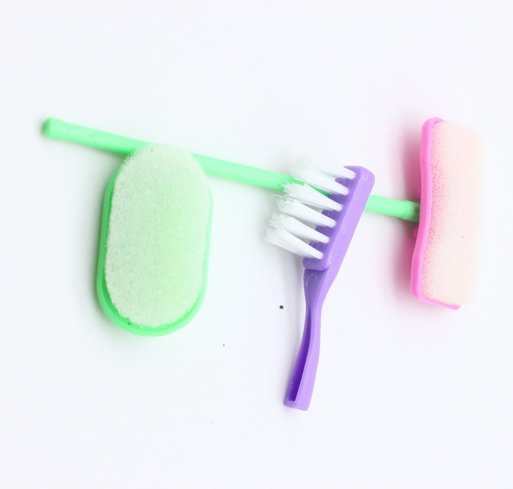 Doll Play House Furniture Cleaning Supplies Play Set