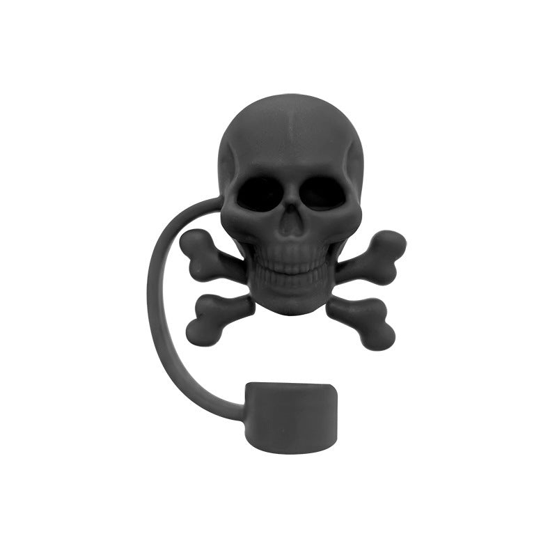 Halloween Theme 10mm Large Capacity In-car Matching Silicone Straw Plug