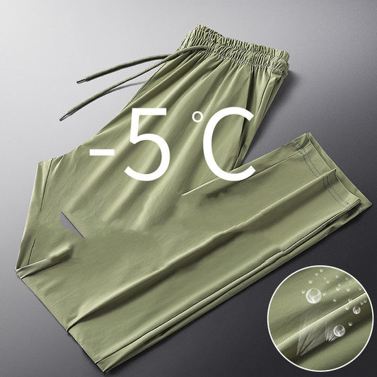 Men''s Korean Fashion Summer Thin Legged Quarter Sweatpants Loose Ice Versatile Casual Pants