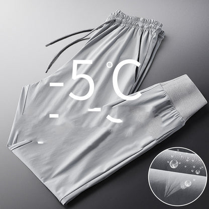 Men''s Korean Fashion Summer Thin Legged Quarter Sweatpants Loose Ice Versatile Casual Pants