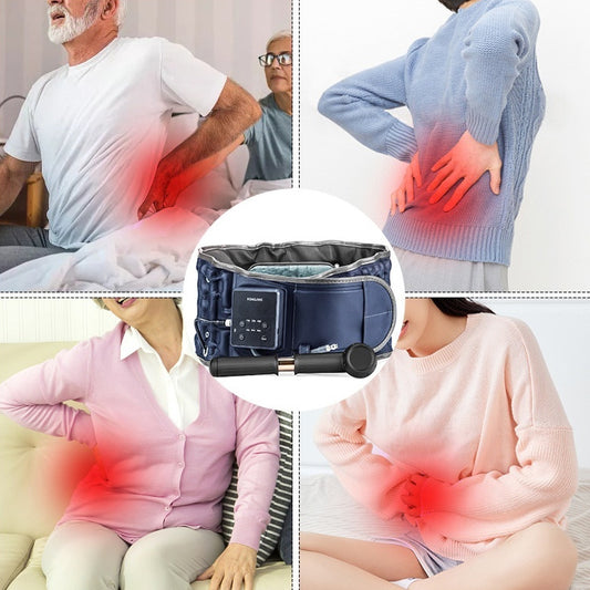 Electric Heating Massage Belt Care Slipped Discs Traction Vibration Inflatable Waist Supporter