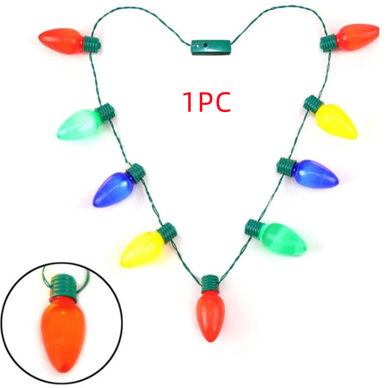 Christmas Halloween Luminous Necklace Colorful Bulb Party Supplies