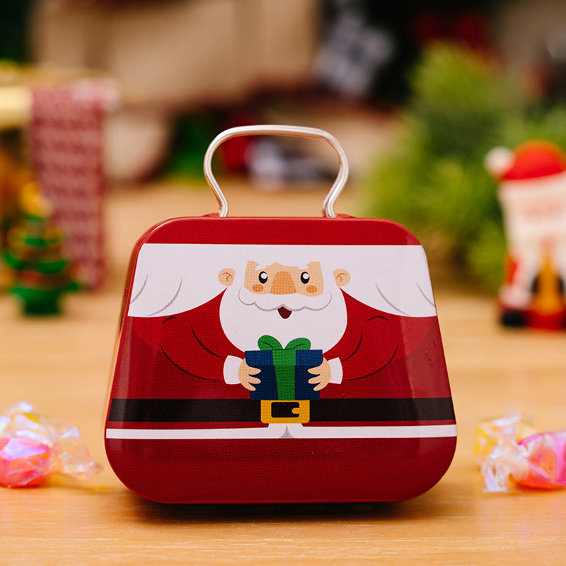 Christmas Decoration Supplies Tinplate Handbag Candy Box