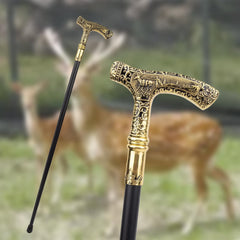 Eagle Bear Wolf Totem Cane Chamber Truncheon Domineering Metal Creativity Elderly Walking Crutch
