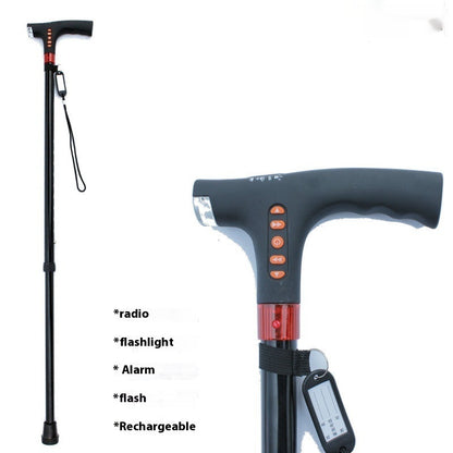 Smart Crutches Multi-function Radio Cane Lighting