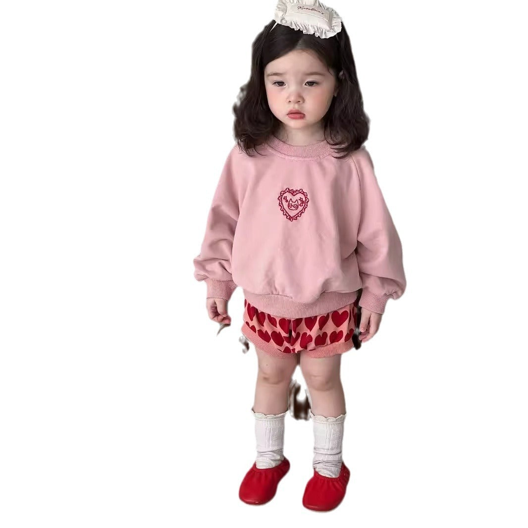 Baby Sweater Two-piece Korean Children's Clothing Children's Autumn Clothing