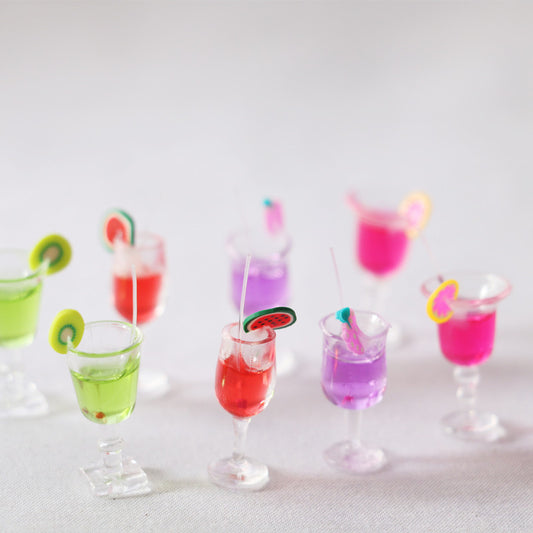 Creative Colourful Fruit Cocktail Simulation Miniature Miniature Food And Play Model