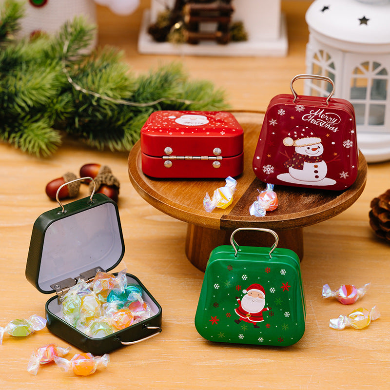 Christmas Decoration Supplies Tinplate Handbag Candy Box