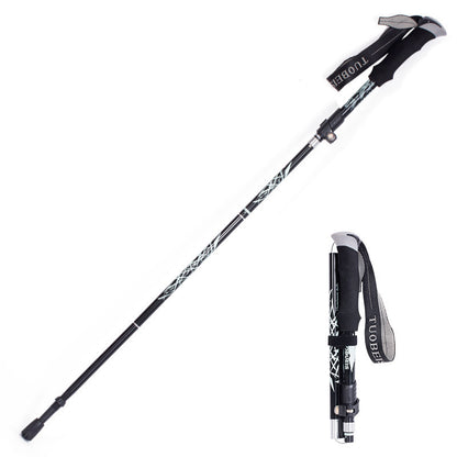 Aluminum Alloy Folding Retractable Outdoor Hiking Cane