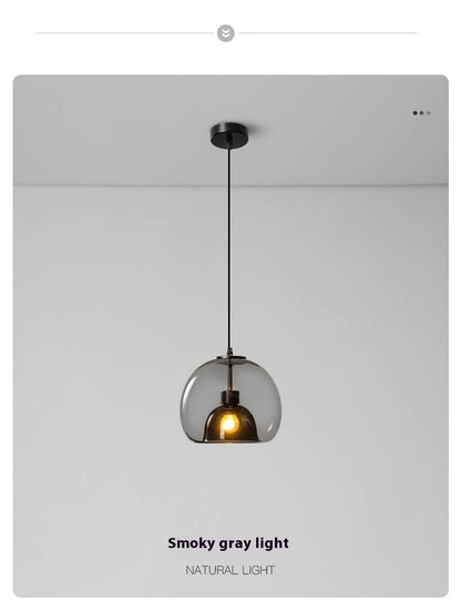 Nordic Creative Restaurant Chandelier Modern Simple Personality Minimalist Bar Small Droplight Three-head Glass Dining Table Lamps