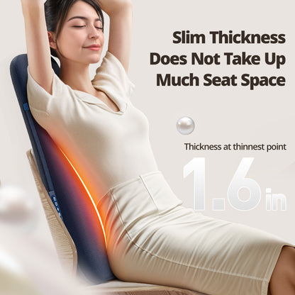 Walking Massage Lumbar Support Pillow Heat Therapy, Shiatsu Back Massager For Pain Relief, Portable Office Chair Cushion With Auto Timer, Ideal Gift For Home Car Use