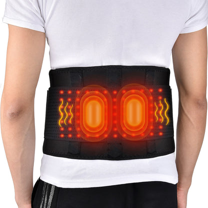 Electric Heating Massage Waist Supporter LED Red Light Hot Compress Warm