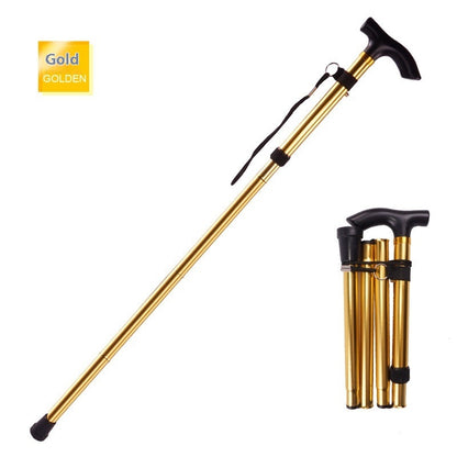 Aluminum Alloy Folding Cane Stretchable Non-slip Cane Walking Stick For The Elderly