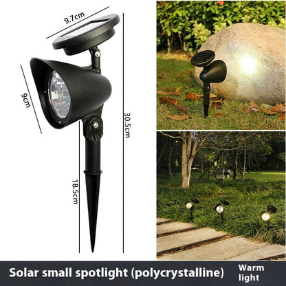 Solar Lawn Spotlights 4LED Courtyard Outdoor Waterproof Landscape Lighting Decorative Lamp