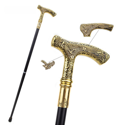 Eagle Bear Wolf Totem Cane Chamber Truncheon Domineering Metal Creativity Elderly Walking Crutch