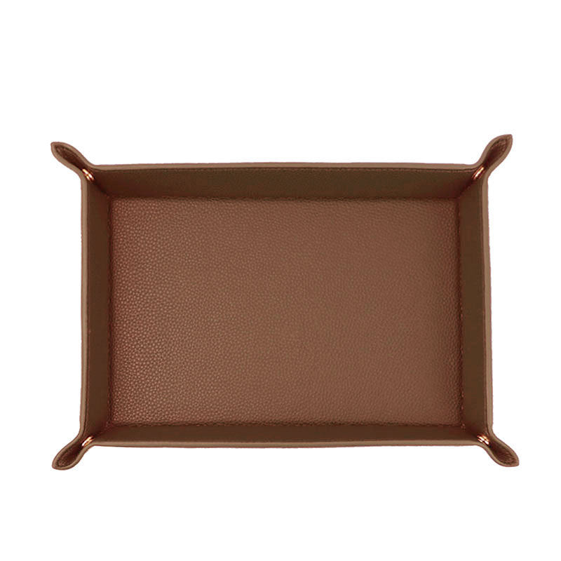 Leather Litchi Pattern Entrance Coffee Table Sundries Key Storage Box Household Supplies