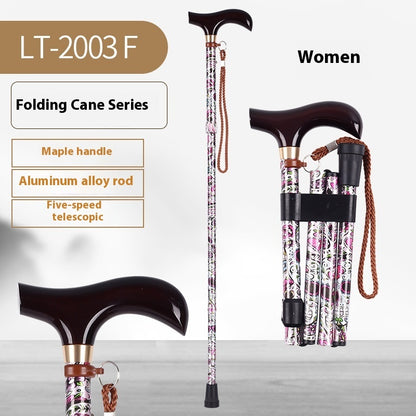 Multifunctional Non-slip Smart Retractable Folding Cane
