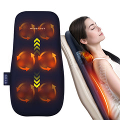 Walking Massage Lumbar Support Pillow Heat Therapy, Shiatsu Back Massager For Pain Relief, Portable Office Chair Cushion With Auto Timer, Ideal Gift For Home Car Use