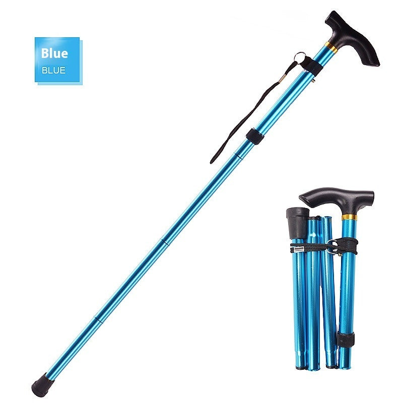 Aluminum Alloy Folding Cane Stretchable Non-slip Cane Walking Stick For The Elderly