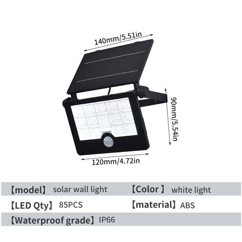 Solar Powered Human Body Sensing Courtyard Wall Lamp, Outdoor Waterproof, Outdoor Household Courtyard Exterior Wall, Villa Door Lighting