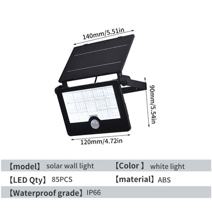Solar Powered Human Body Sensing Courtyard Wall Lamp, Outdoor Waterproof, Outdoor Household Courtyard Exterior Wall, Villa Door Lighting