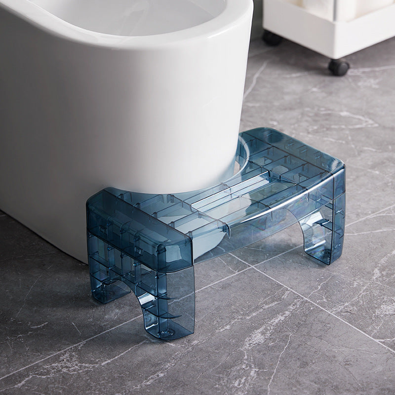 Transparent Toilet Auxiliary Foot Stool Aid Anti-slip