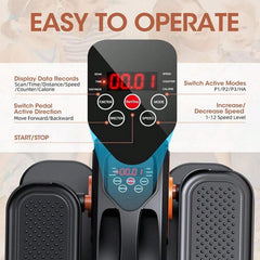Easy-to-operate under desk elliptical with LCD screen and remote control